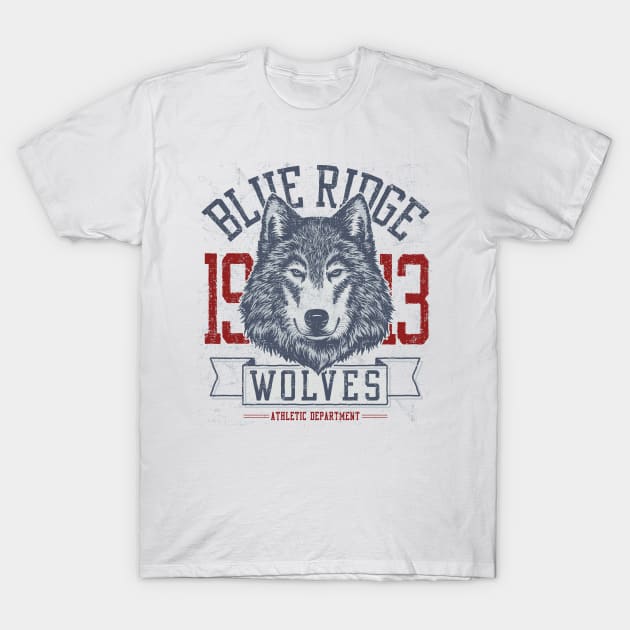 Blue Ridge 1913 Wolves T-Shirt by dailycreativo